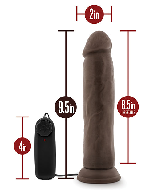Blush Dr. Skin Dr. Throb 9.5" Cock W-suction Cup - Chocolate