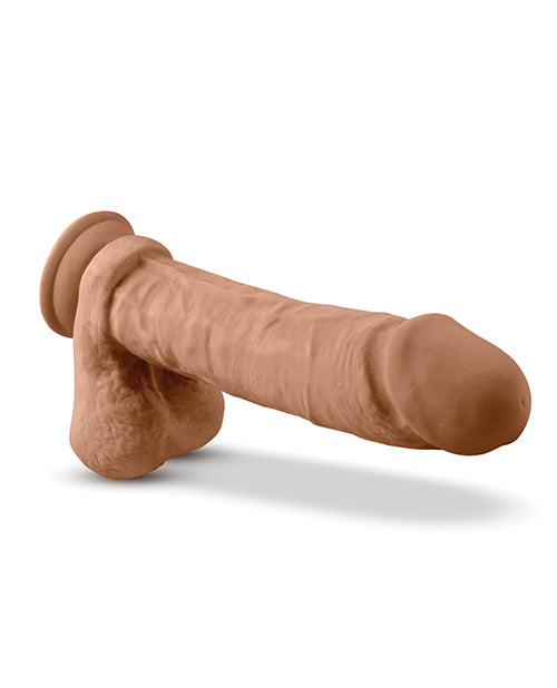 Blush Dr. Skin Silicone Dr. Julian 9" Dildo W-balls - Mocha