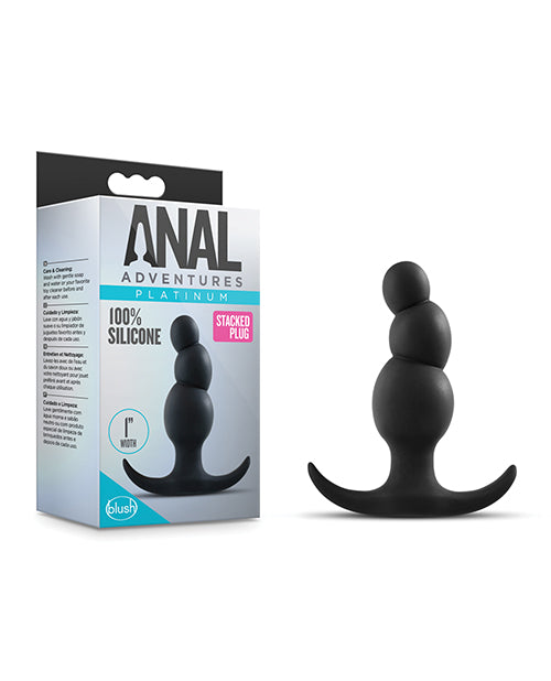 Blush Anal Adventures Stacked Plug - Black