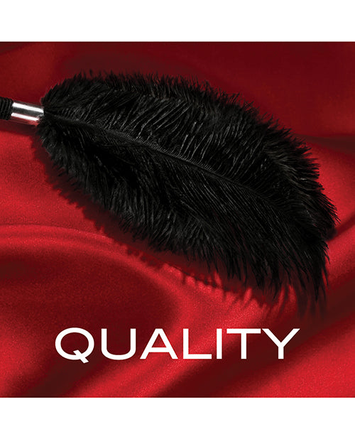 Blush Noir Soft Feather Tickler - Black