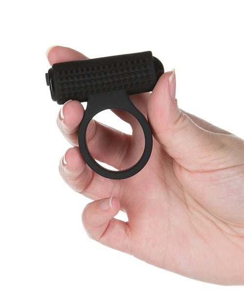 Cosmic Cock Ring W-rechargeable Bullet - 9 Functions Black