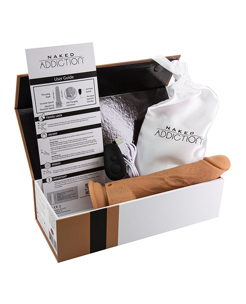 Naked Addiction 9" Thrusting  Dong W-remote - Caramel