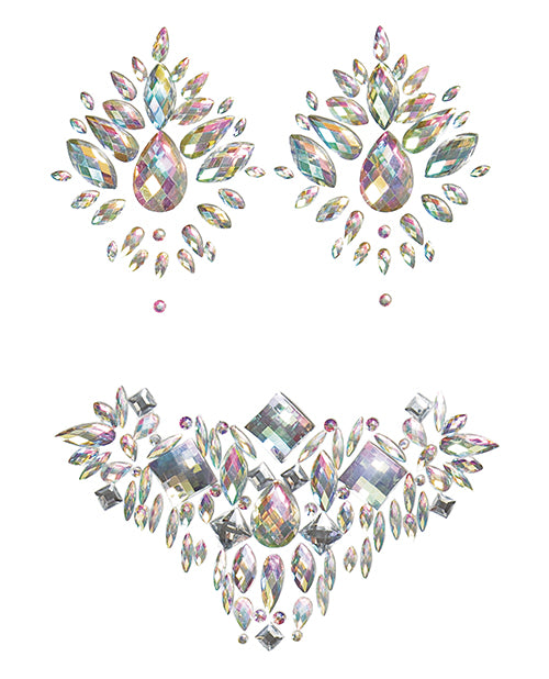 Iridescent Body Gem & Jewel Pasties Set - Multi O/s