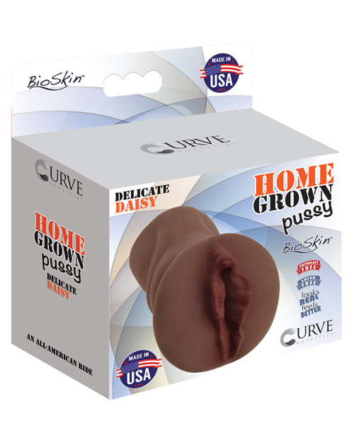 Curve Toys Home Grown Pussy Delicate Daisy - Chocolate
