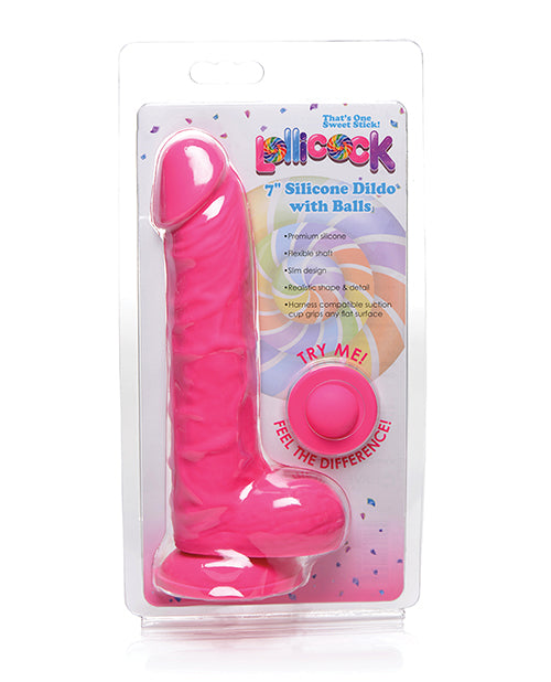 Curve Novelties Lollicock 7" Silicone Dildo W/balls