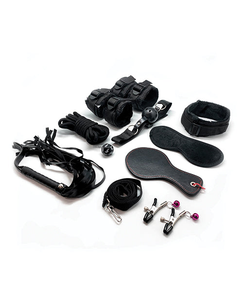 Alive Fury 10 Pc Bdsm Kit - Black