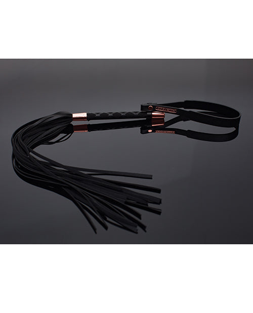Pleasure Collection Matte Finish Whip - Black-rose Gold