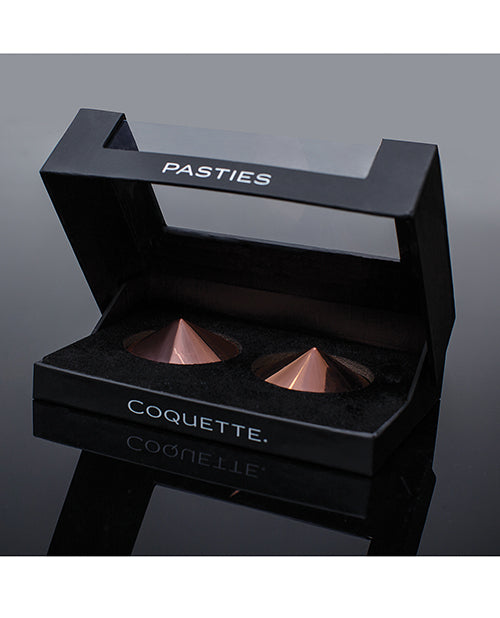Pleasure Collection Metal Pasties Rose Gold O-s
