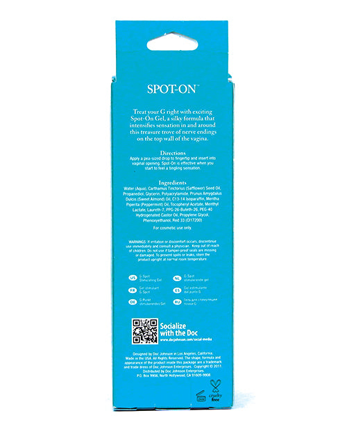 Spot On G-spot Stimulating Gel For Women - 2 Oz Tube