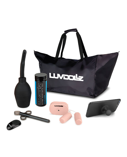 Luvdolz Remote Control Rechargeable Pussy & Ass W-douche - Ivory