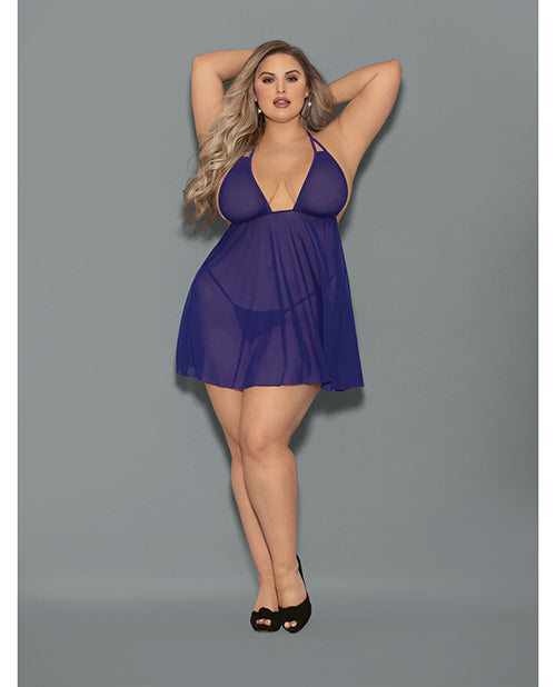 Euphoria Sheer Babydoll Midnight Purple