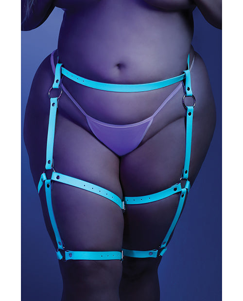 Glow Buckle Up Glow In The Dark Leg Harness Light Blue O-s