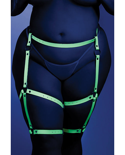 Glow Buckle Up Glow In The Dark Leg Harness Light Blue O-s