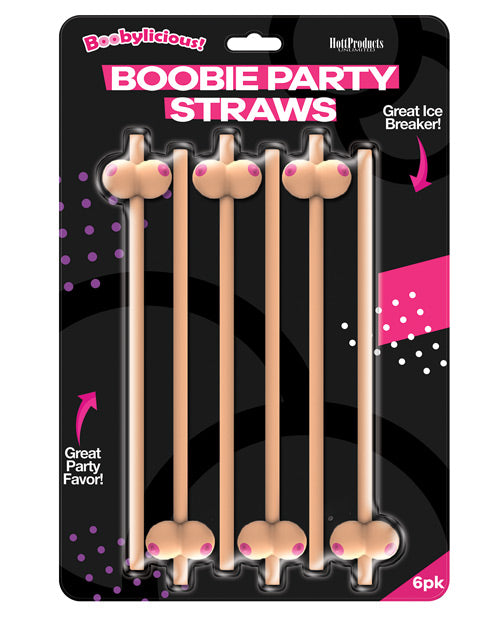 Booby Straws - Flesh Pack Of 6