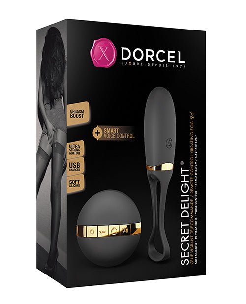 Dorcel Secret Delight Voice Control Egg - Black-gold