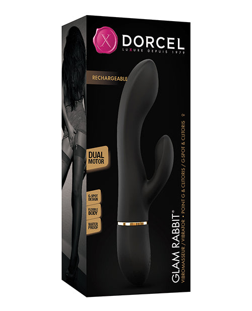 Dorcel Glam Rabbit Vibrator - Black-gold