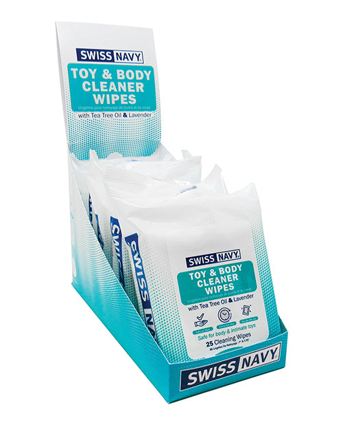 Swiss Navy Toy & Body Cleaner Wipes - Pack Of 25