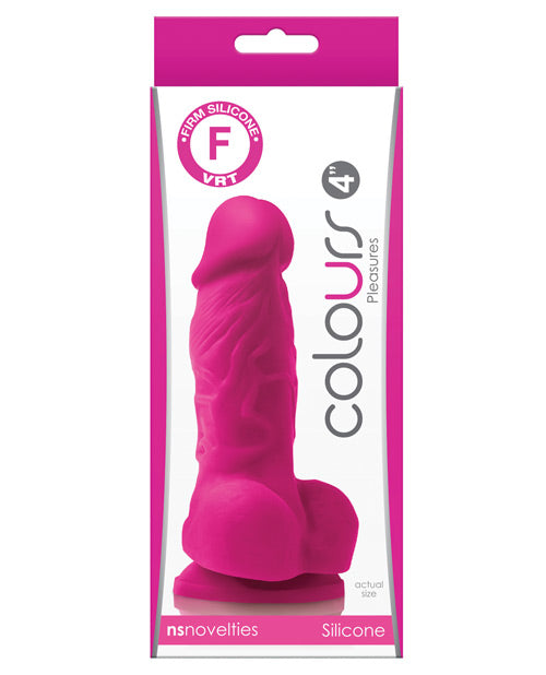 Colours Pleasures 4 inch Dong W/balls & Suction Cup
