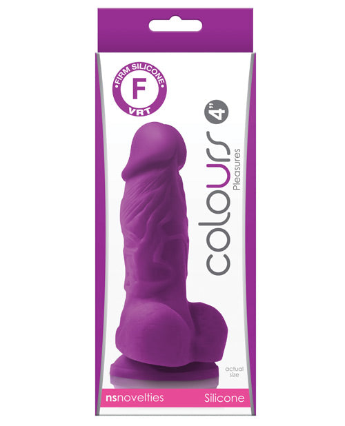 Colours Pleasures 4 inch Dong W/balls & Suction Cup