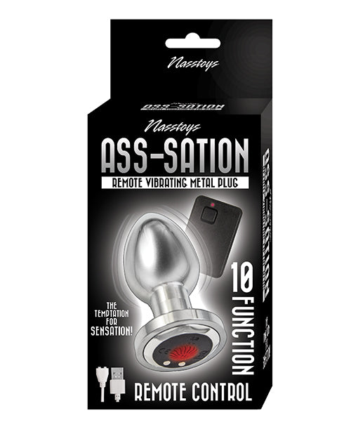 Ass-sation Remote Vibrating Metal Plug