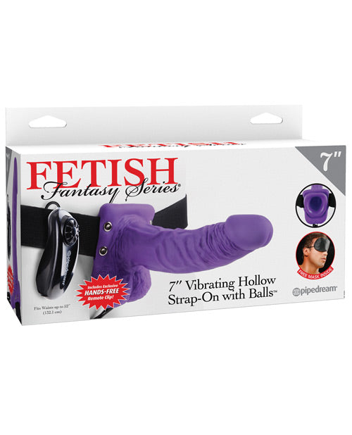 Fetish Fantasy Series 7 inch Vibrating Hollow Strap On W/balls