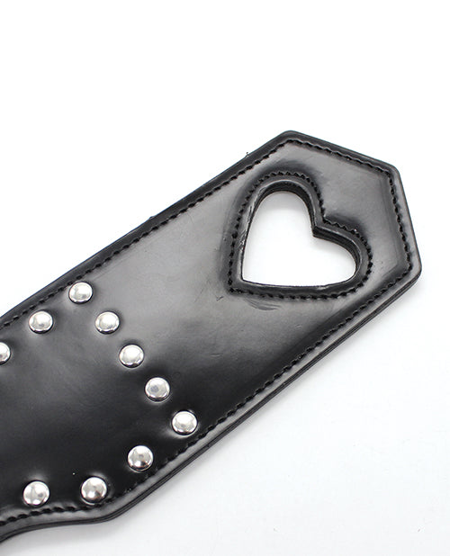 Plesur Cut-out Heart W-studs Paddle - Black