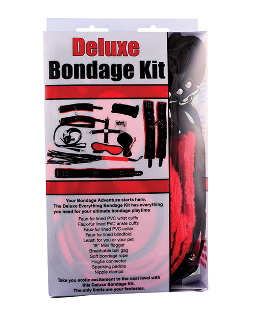 Plesur Deluxe Bondage Kit - Black-red
