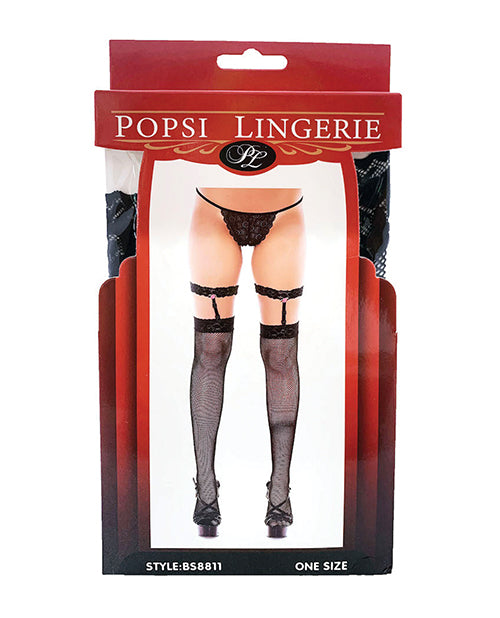 Leg Garter Thigh High Black O-s