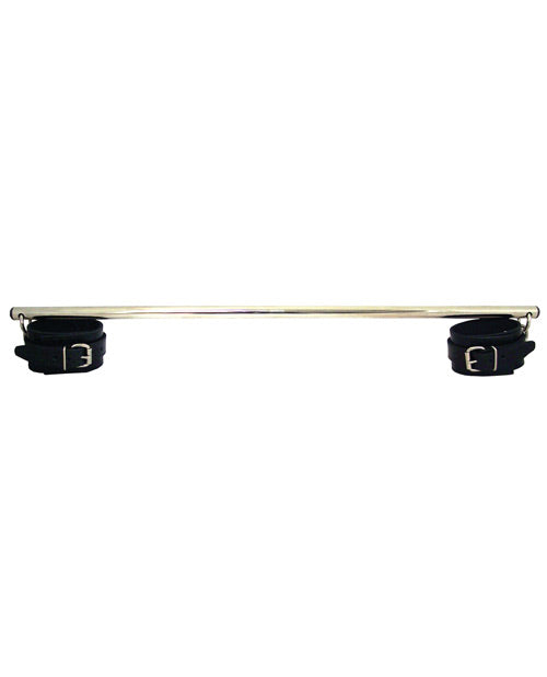 Rouge Leather Leg Spreader Bar W- Black Cuffs