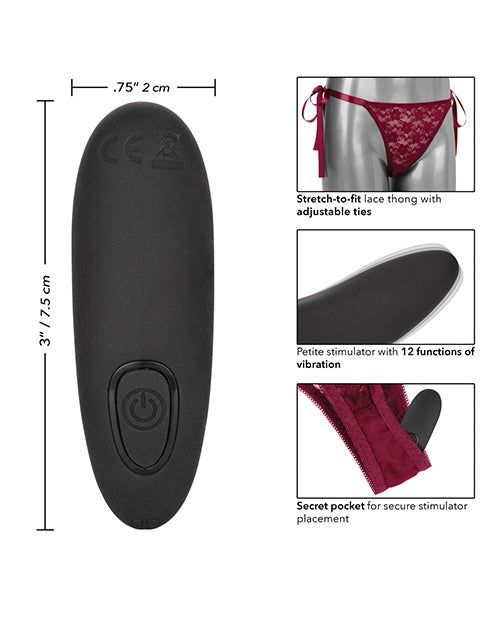 Remote Control Lace Thong Set