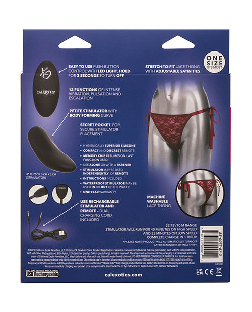 Remote Control Lace Thong Set
