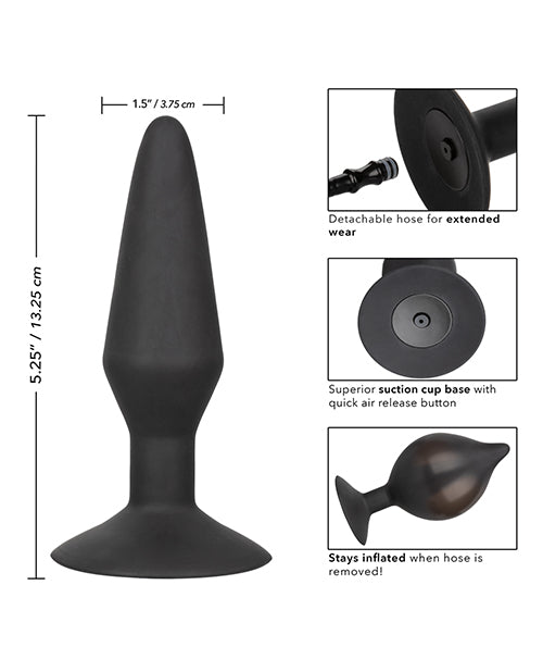 Large Silicone Inflatable Plug - Black