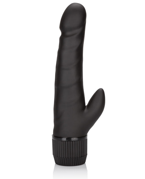 Futurotic Black Velvet 5" Dong W-clit Stimulator - Black