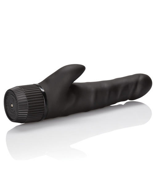 Futurotic Black Velvet 5" Dong W-clit Stimulator - Black