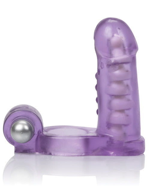 Double Diver Vibrating Enhancer W-flexible Penetrator - Purple