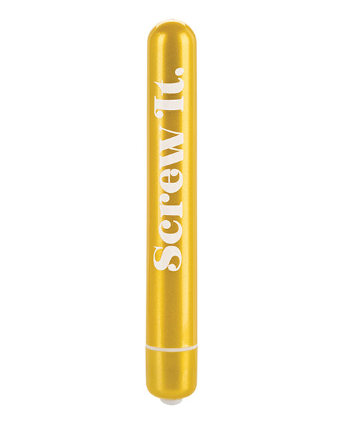 Naughty Bits Screw It. Powerful Vibrator - Gold