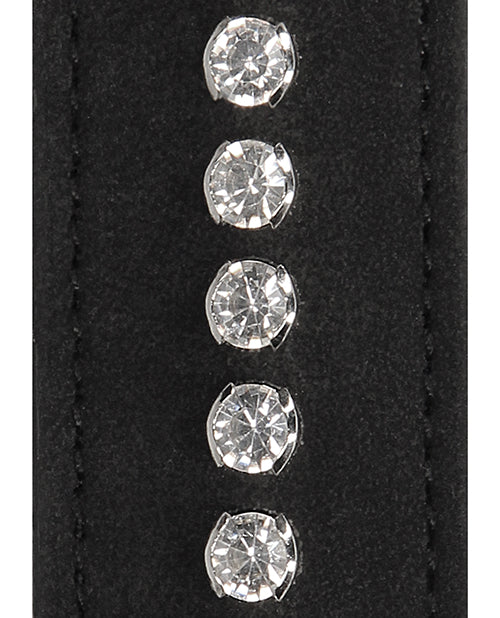 Shots Ouch Diamond Studded Collar W-leash - Black