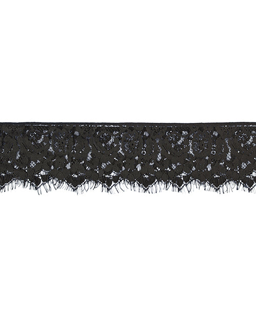 Shots Ouch Black & White Lace Mask W-elastic Straps - Black