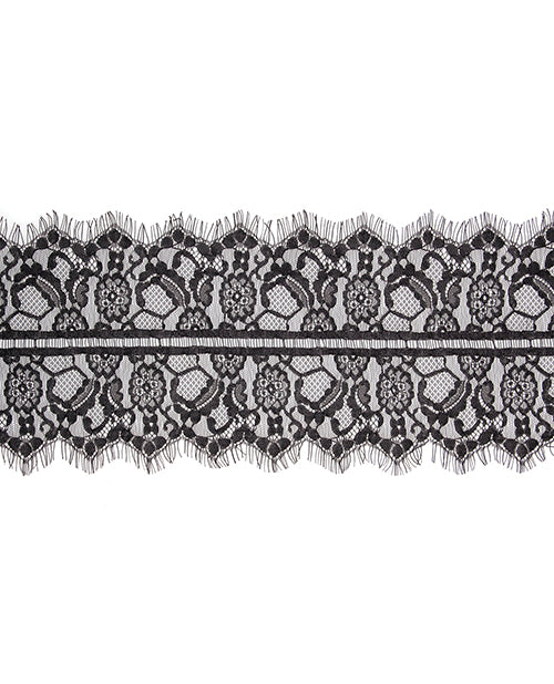 Shots Ouch Black & White Lace Mask W-elastic Straps - Black