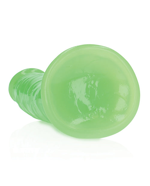 Shots Realrock 8" Slim  Dildo Glow In The Dark - Neon Green