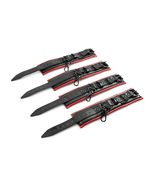 Saffron Hog Tie & Cuff Set - Red-black