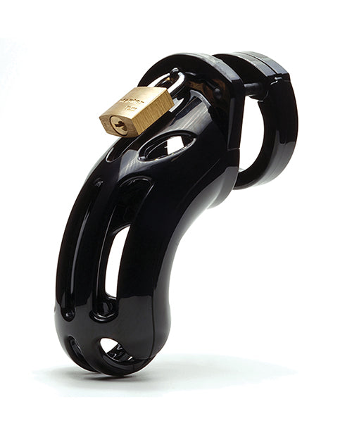 The Curve 3 3-4" Curved Cock Cage & Lock Set  - Black