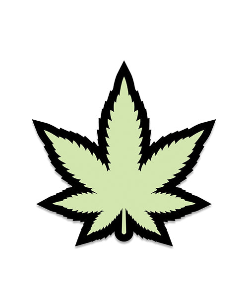 Wood Rocket Weed Pot Leaf Pin - Glow In The Dark