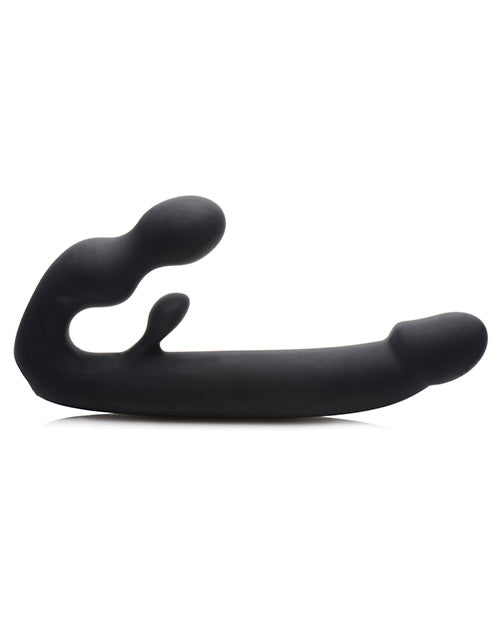 Strap U Tri-volver 7x Vibrating Strapless Strap On - Black