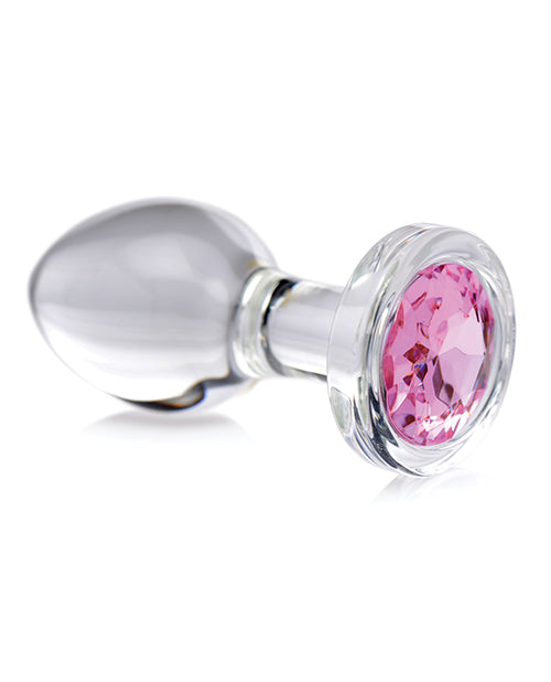 Booty Sparks Pink Gem Glass Anal Plug
