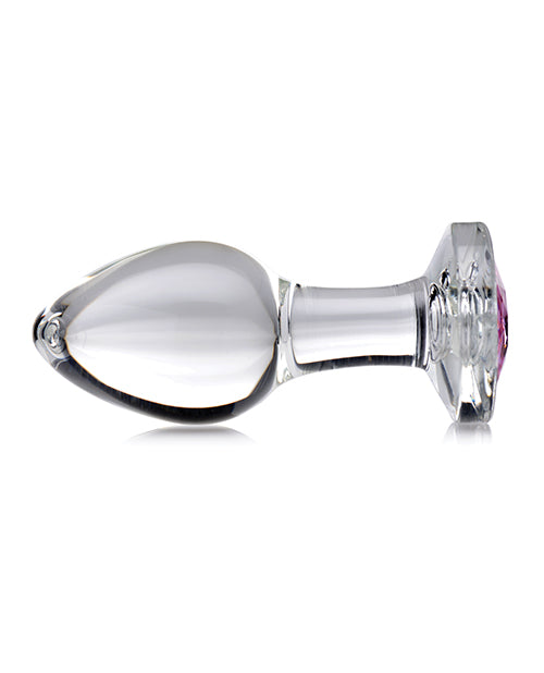 Booty Sparks Pink Gem Glass Anal Plug