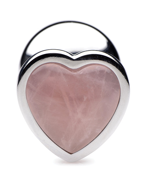 Booty Sparks Gemstones Rose Quartz Heart Anal Plug