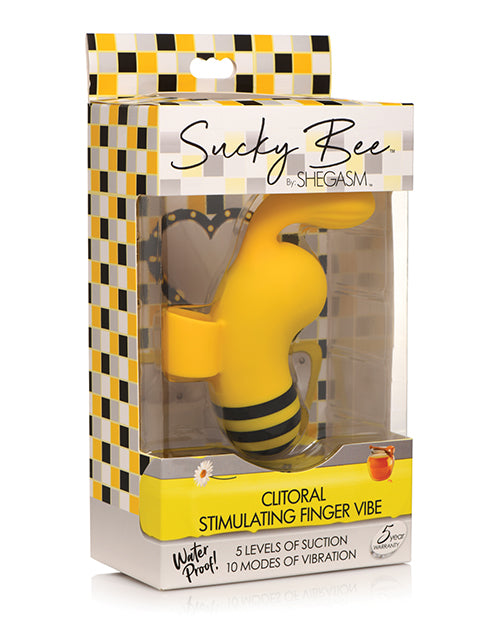Shegasm Sucky Bee 5x Suction & 10x Vibration Finger Vibe