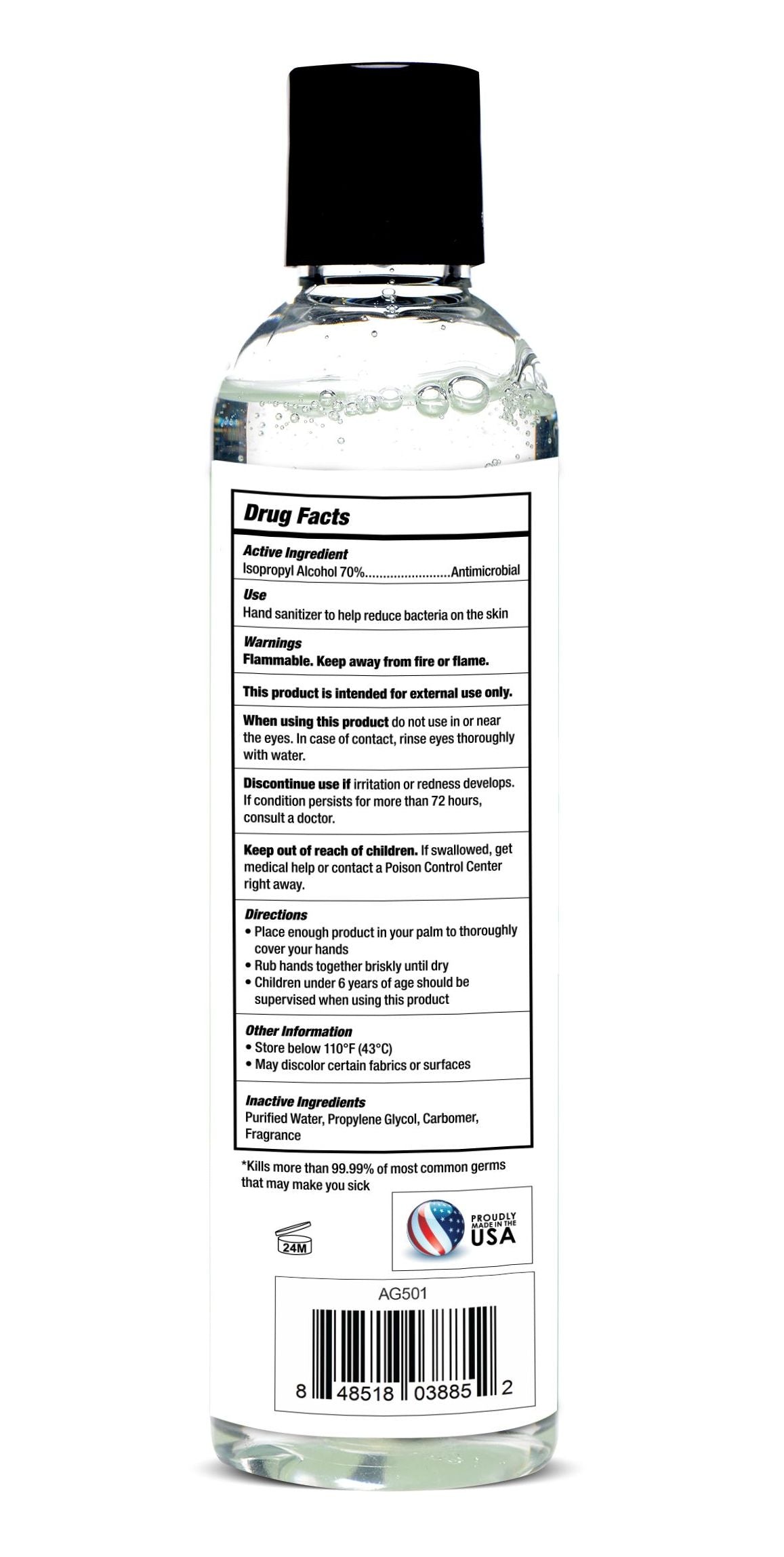Anti-bacterial Maximum Strength Hand Sanitizer 8oz